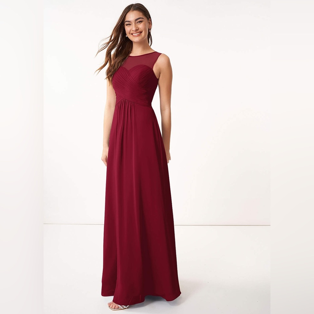 Azazie Gigi Burgundy Red Bridesmaid Dress Formal  Floor Length | Prom Dress